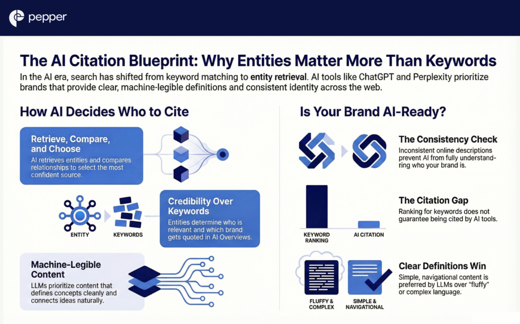 LLMs cite brands they can clearly identify, compare, and trust across the web.