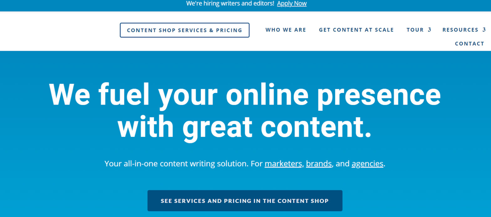 content writing service provider company