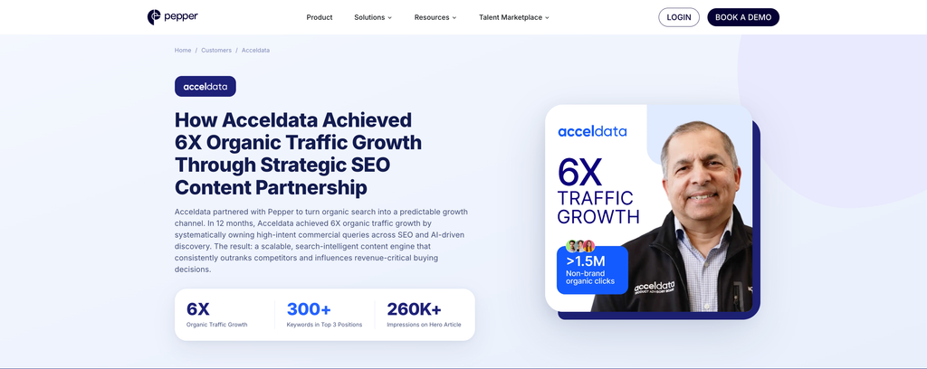 How Acceldata Achieved 6X Organic Traffic Growth Through Strategic SEO Content Partnership