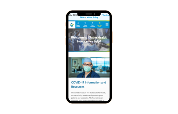 a mobile-friendly healthcare website