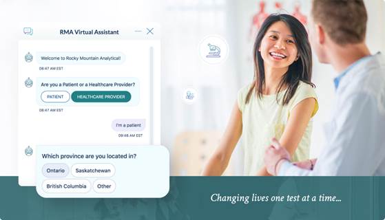 a website with an intuitive chatbot
