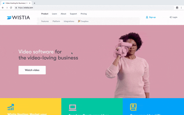  an interactive landing page