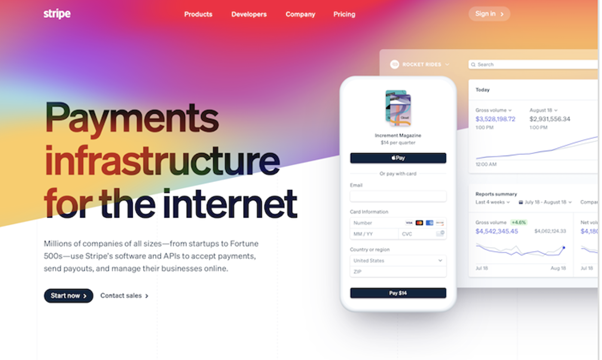 a well-designed landing page