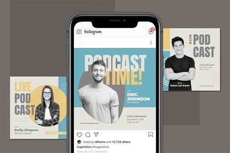 contrasting colors used in an Instagram post