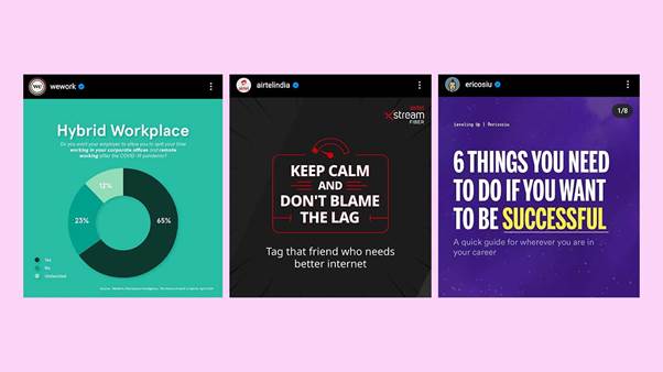 different fonts in social media posts 