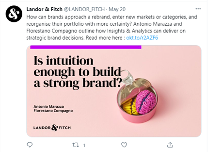 a Tweet by Landor & Fitch 