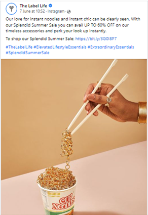  a Facebook post by The Label Life