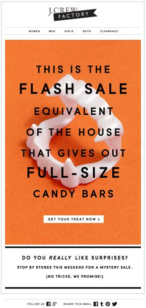  information neatly divided in an email