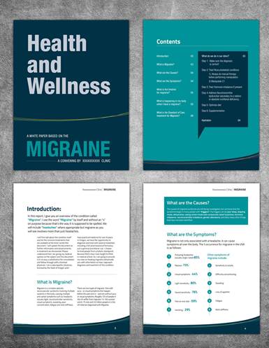 example of design uniformity in a white paper