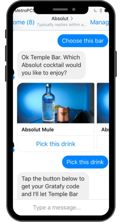 example of an ad embedded in a chat