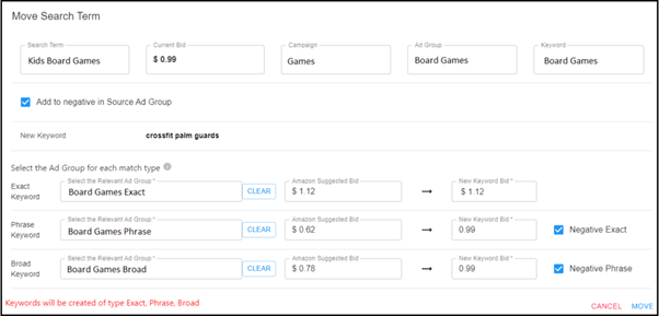 search term isolation on Amazon