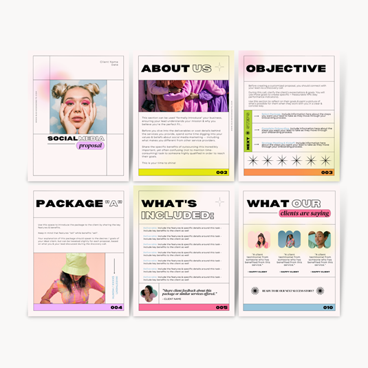 a social media proposal template