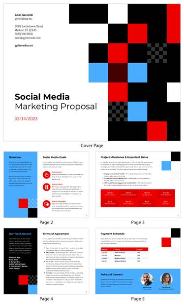 a social media marketing proposal