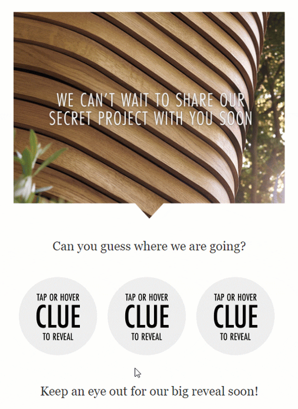 example of an interactive email