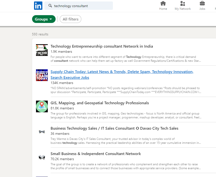 LinkedIn Group Search