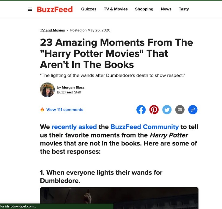 Example of a listicle