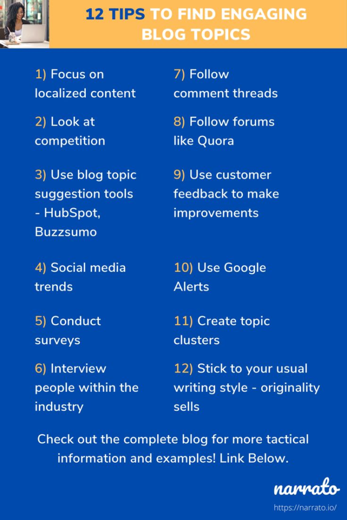 Find engaging blog topics