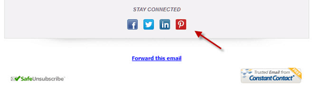 Using social media in emails
