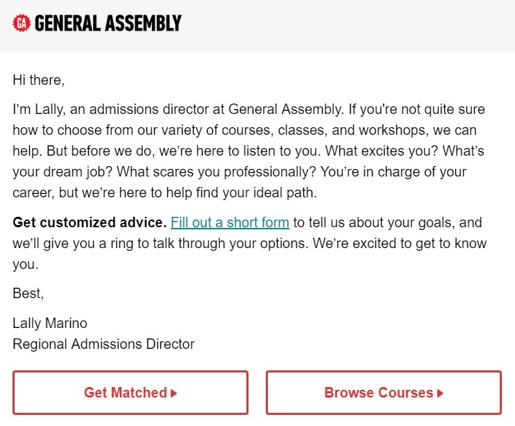 example of a hyper-personalized email