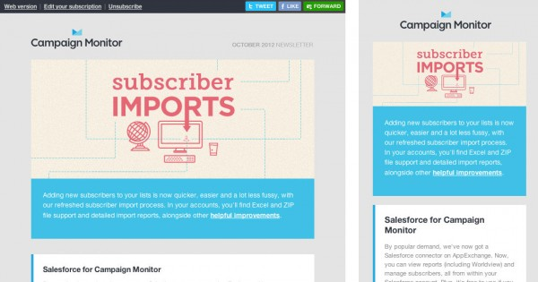 example of a responsive email design