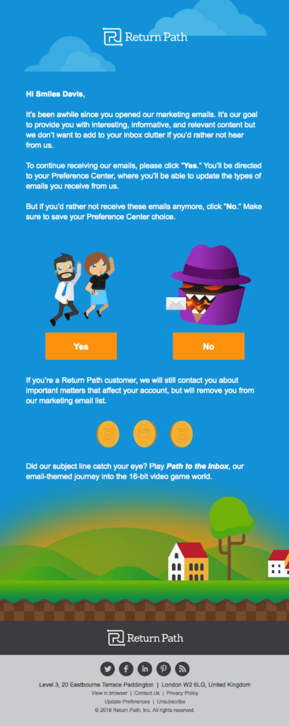 Email marketing example