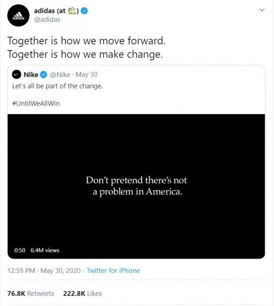 Adidas promoting Nike’s ‘Don’t do it’ campaign