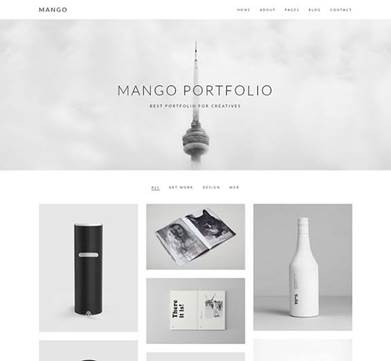 a monochromatic graphic design portfolio 