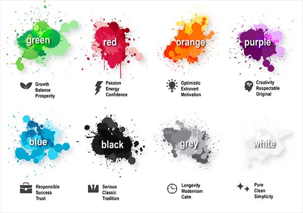  the functions of different colors