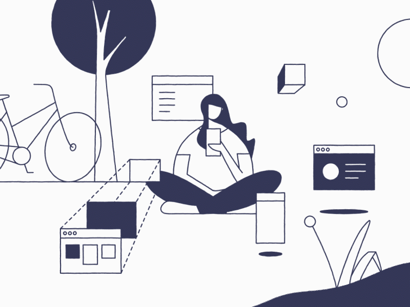 an illustrated motion graphic