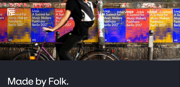 the homepage of Made by Folk