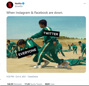 a meme posted by Netflix on Twitter