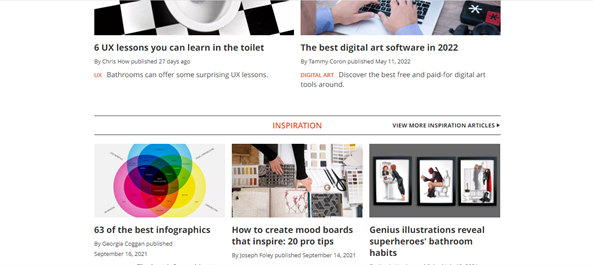 the homepage of Creative Bloq