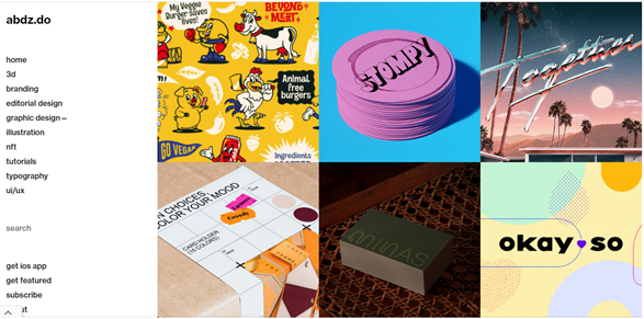  a web page on Abduzeedo