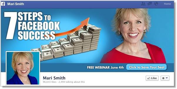 a CTA in a Facebook cover photo