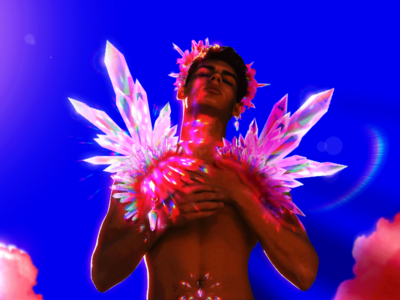 use of crystals in graphic design