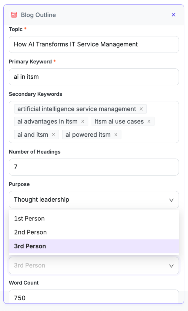 AI app inputs are provided with forms that validate entries
