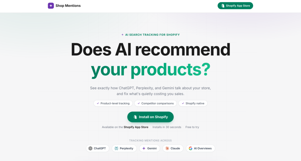 Shop Mentions