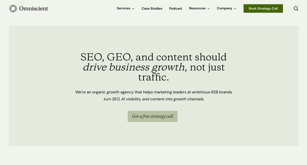 Omniscient Digital Homepage