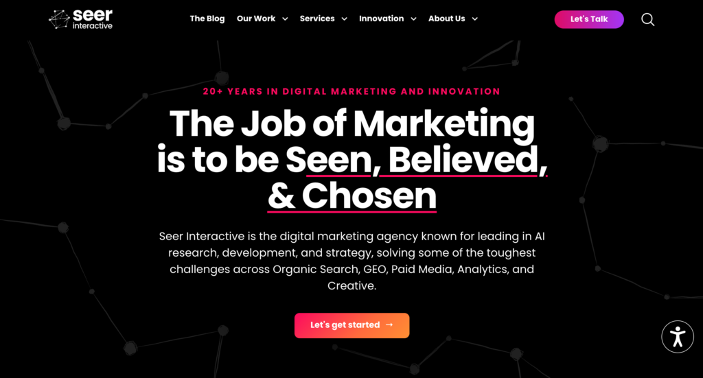 Seer Interactive Homepage